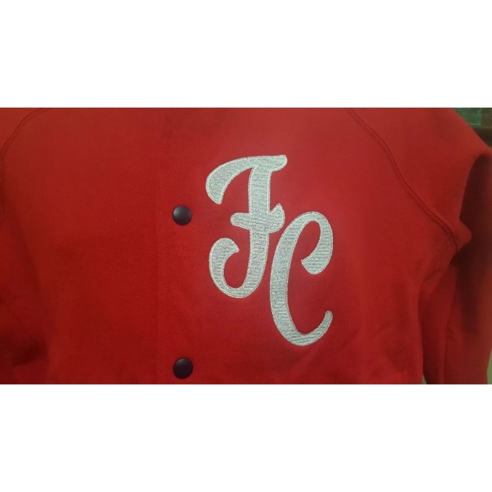 Men’s Flight Club Red Letterman Varsity Jacket M - Picture 2 of 7